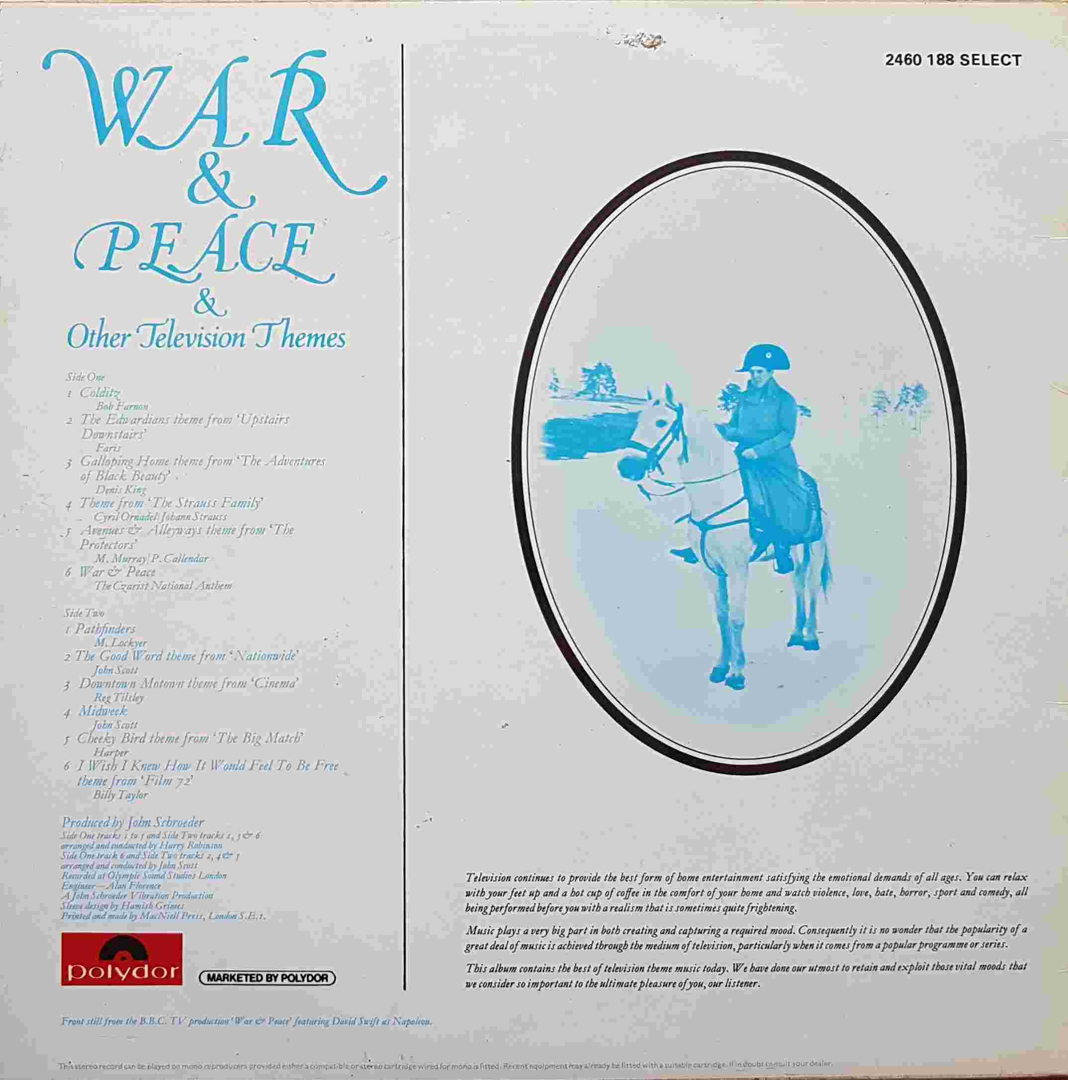 Picture of 2460 188 War and peace and other TV themes by artist Various from ITV, Channel 4 and Channel 5 library
